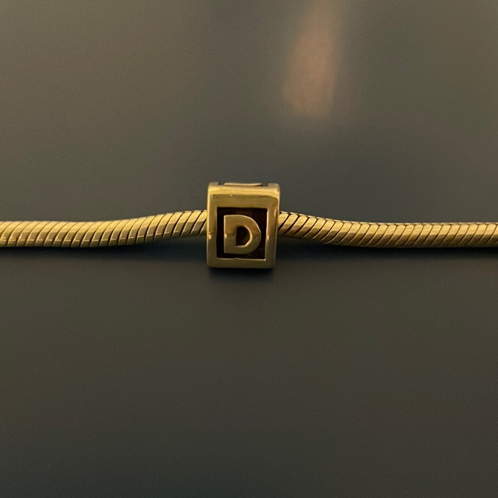 Pandora silver letter D charm